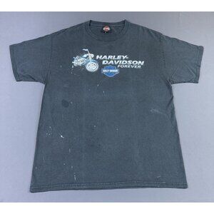 Rare Vintage Y2K Harley Davidson San Jacinto Pasadena Texas Thrashed Faded Large